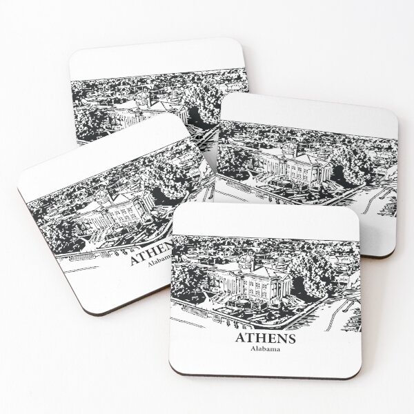 Item preview, Athens AL - Ink Cityscape Illustration designed and sold by Lakeric.