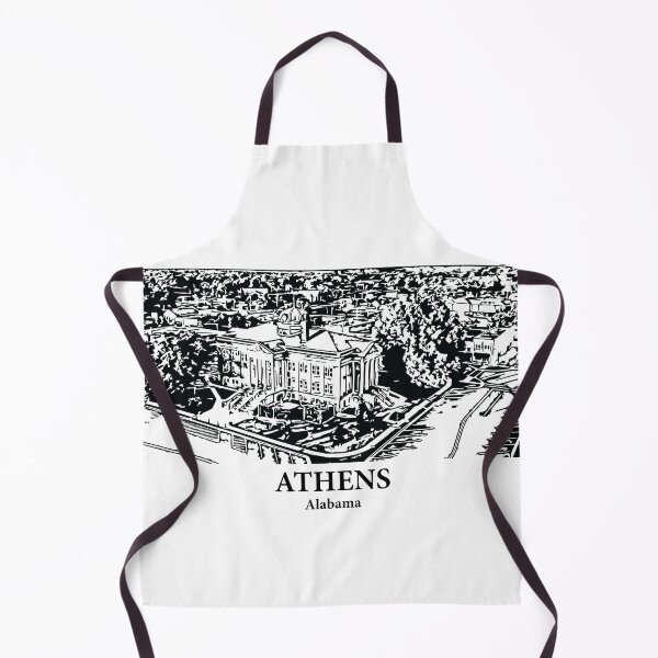 Item preview, Athens AL - Ink Cityscape Illustration designed and sold by Lakeric Cityscapes.