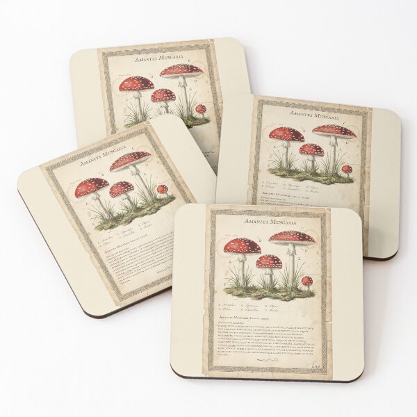 Item preview, Vintage Amanita Muscaria (Fly Agaric) Botanical Print designed and sold by Jeeklsdotcom.