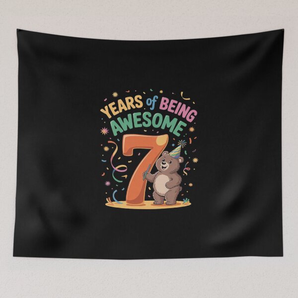 Item preview, Kids Capybara 7th Birthday Children Seven Years Old Capybara designed and sold by DigitaldeligArt.
