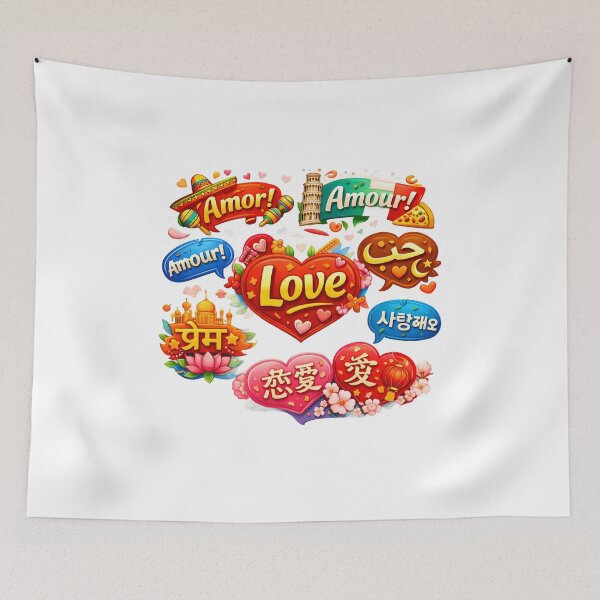 Item preview, Global Love - Multilingual Love Quotes & Romantic World Landmarks designed and sold by Crown & Claw.