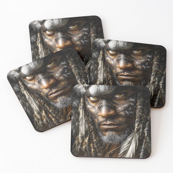 Item preview, Majestic Warrior with Lion Headdress in Portrait designed and sold by Artessie.