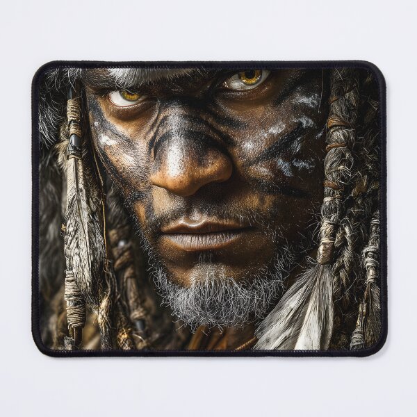 Item preview, Majestic Warrior with Lion Headdress in Portrait designed and sold by Artessie.