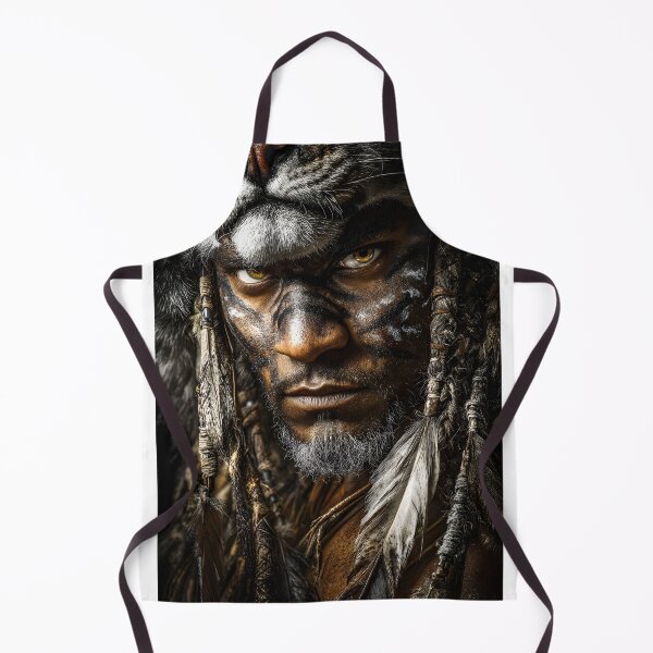 Item preview, Majestic Warrior with Lion Headdress in Portrait designed and sold by Artessie.