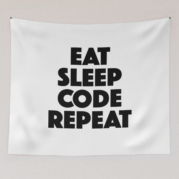 Item preview, Eat Sleep Code Repeat — Programmer Daily Routine Mantra (black) designed and sold by didijuca.