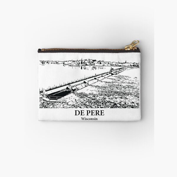 Item preview, De Pere WI - Ink Cityscape Illustration designed and sold by Lakeric Cityscapes.