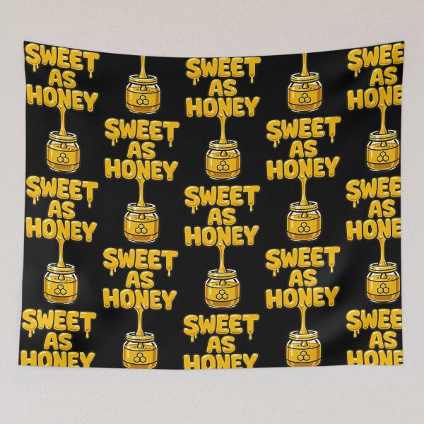 Item preview, Sweet As Honey Funny Food Pun Typography Design designed and sold by TeeTimeTreasure.