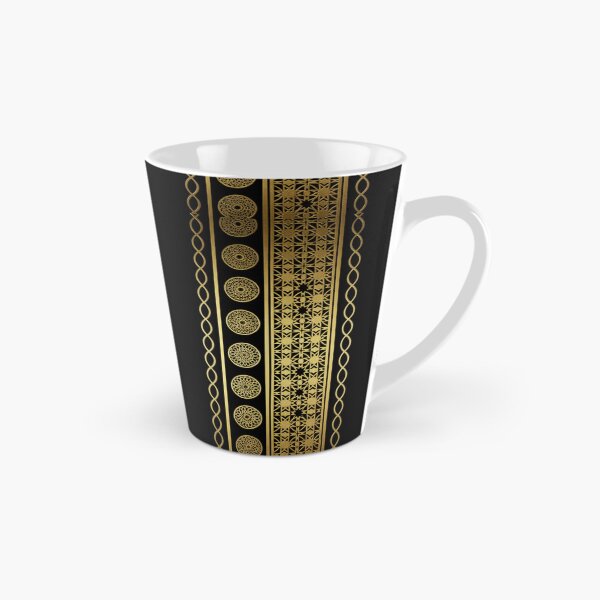 Item preview, Luxury Islamic Geometric Border Pattern (V.2) – Gold Arabic Ornament on Black designed and sold by D-Islamic.