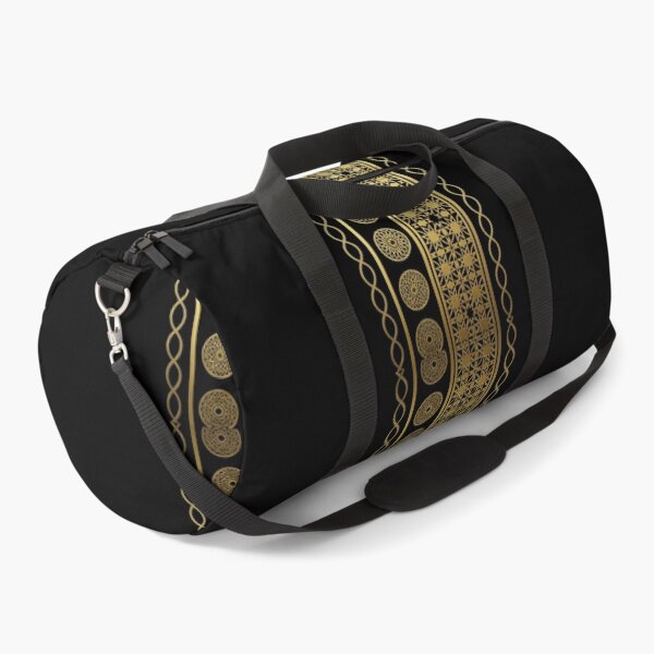 Item preview, Luxury Islamic Geometric Border Pattern (V.2) – Gold Arabic Ornament on Black designed and sold by D-Islamic.