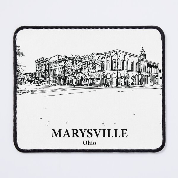 Item preview, Marysville OH - Ink Cityscape Illustration designed and sold by Lakeric.