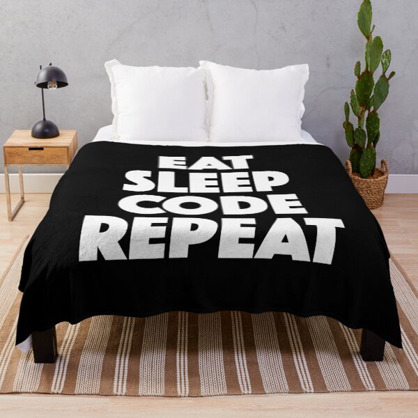 Item preview, Eat Sleep Code Repeat — Programmer Daily Routine Mantra (white) designed and sold by didijuca.