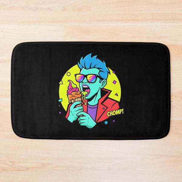 Item preview, Vibrant Retro Pop Art Ice Cream Chomp Character Design designed and sold by DrawHandArt.