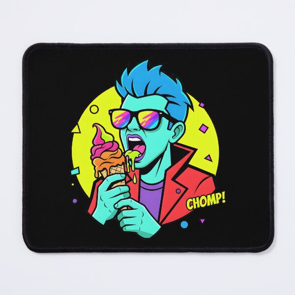 Item preview, Vibrant Retro Pop Art Ice Cream Chomp Character Design designed and sold by DrawHandArt.