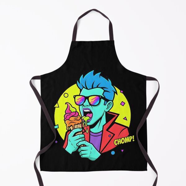 Item preview, Vibrant Retro Pop Art Ice Cream Chomp Character Design designed and sold by DrawHandArt.
