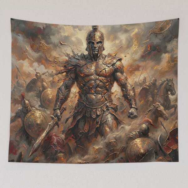 Item preview, The Iliad – Wrath of Achilles | Textured Painterly Epic Illustration designed and sold by SavinMercantile.