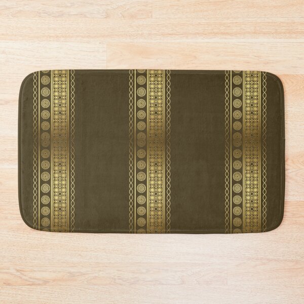 Item preview, Luxury Islamic Geometric Border Pattern (V.1) – Gold Arabic Ornament on Brown  designed and sold by D-Islamic.