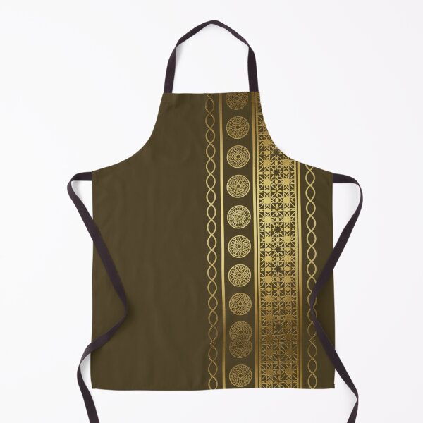 Item preview, Luxury Islamic Geometric Border Pattern (V.1) – Gold Arabic Ornament on Brown designed and sold by D-Islamic.