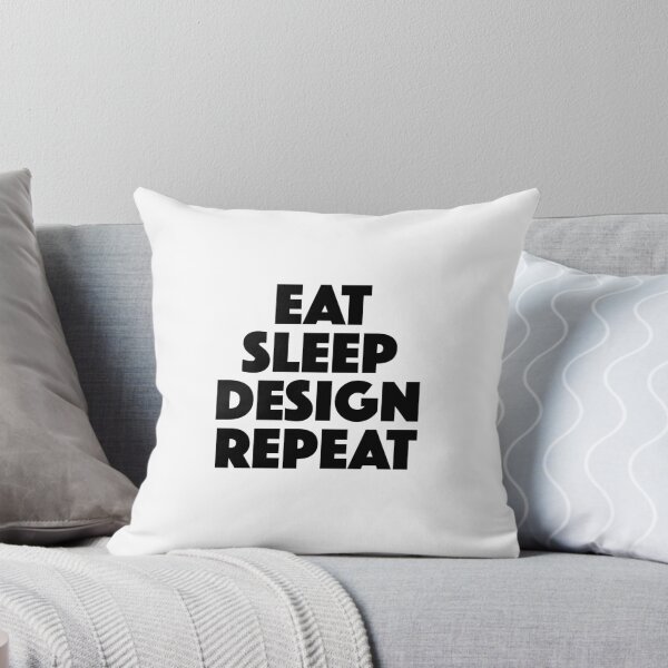 Item preview, Eat Sleep Design Repeat — Designer Daily Routine Mantra (black) designed and sold by didijuca.