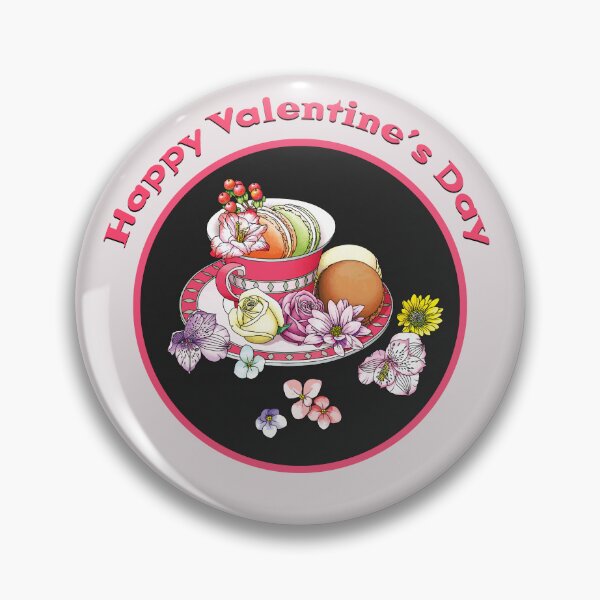 Item preview, Valentine's Day Celebration with Flowers and Macarons designed and sold by cremedecolor.