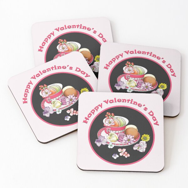 Item preview, Valentine's Day Celebration with Flowers and Macarons designed and sold by cremedecolor.
