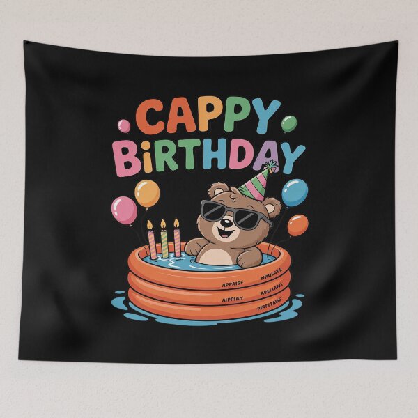 Item preview, Womens Cappy Birthday Capybara Lovers Girl Boy Happy Birthday Party3 designed and sold by MarkLeedsArt.