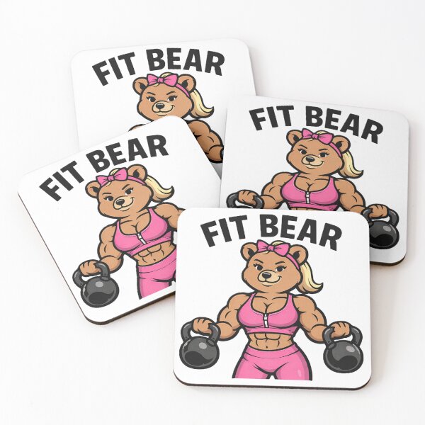 Item preview, Fit Bear Gym Workout Cartoon Character designed and sold by PaulixArt.