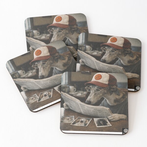 Item preview, Vintage Dog Reading Newspaper with Dating Photos designed and sold by HOUSE OF TIST.