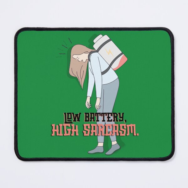 Item preview, Low Battery High Sarcasm Funny Witty Typography Design designed and sold by Ashri-Unique-55.