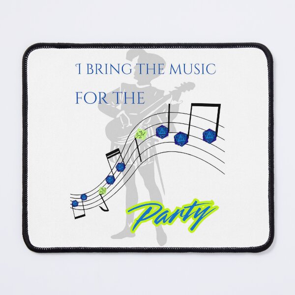 Item preview, Bring the Music D&D Bard Merch designed and sold by Krypton-Ink.