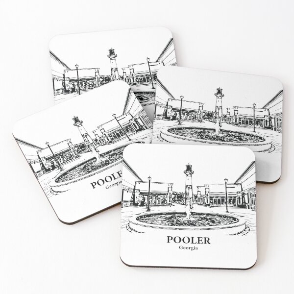 Item preview, Pooler GA - Ink Cityscape Illustration designed and sold by Lakeric Cityscapes.