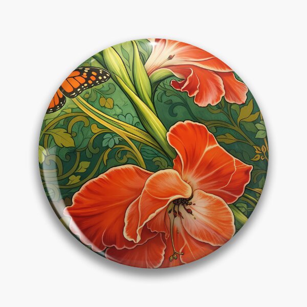Artikelvorschau, Schmetterlinge und floraler Jugendstil entworfen und verkauft von cuprum.