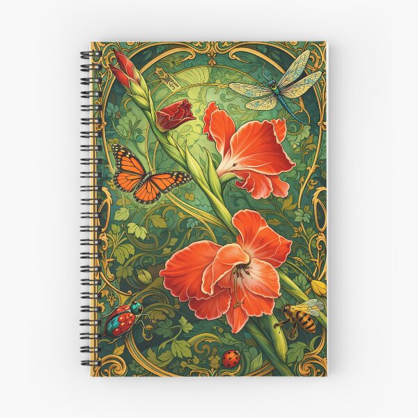 Item preview, Butterflies and Floral Art Nouveau designed and sold by cuprum.