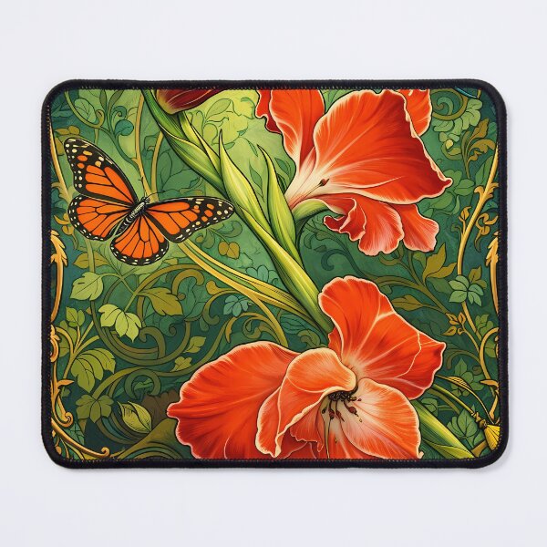 Item preview, Butterflies and Floral Art Nouveau designed and sold by cuprum.
