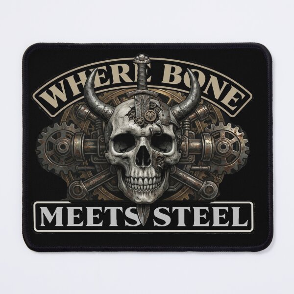 Item preview, Where Bone Meets Steel Gothic Skull designed and sold by AdrianoMartinez.