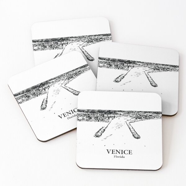 Item preview, Venice FL - Ink Cityscape Illustration designed and sold by Lakeric Cityscapes.