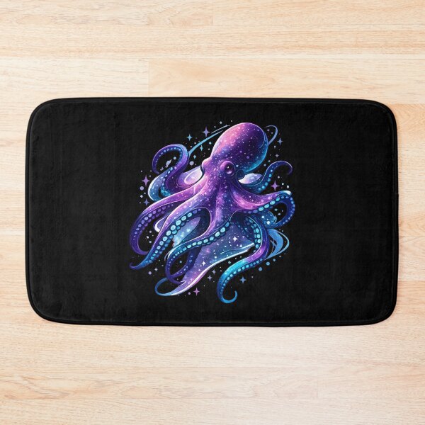 Item preview, Majestic Purple Galactic Nebula Octopus With Glowing Stars designed and sold by DrawHandArt.