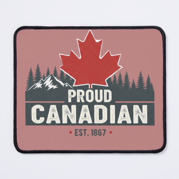 Item preview, Proud Canadian Heritage | Vintage Mountain & Maple Leaf Emblem designed and sold by InkWeaveShop.