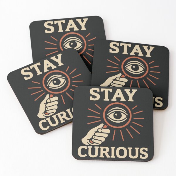 Item preview, Stay Curious – Eye and Magnifying Glass Symbolic Illustration designed and sold by Weasel Graphix.