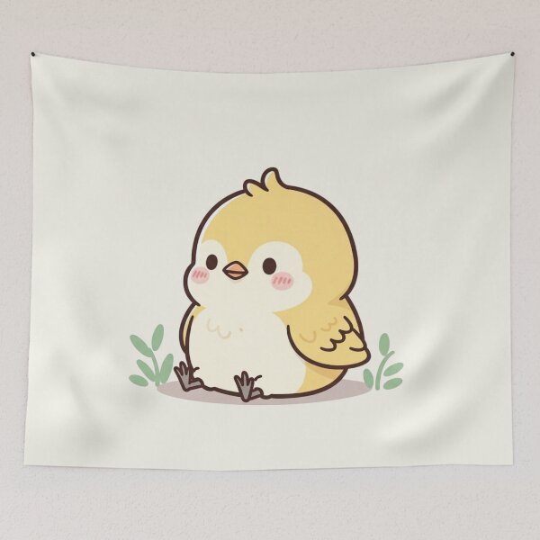 Item preview, Cute Yellow Chick Kawaii Illustration designed and sold by soletstudio.