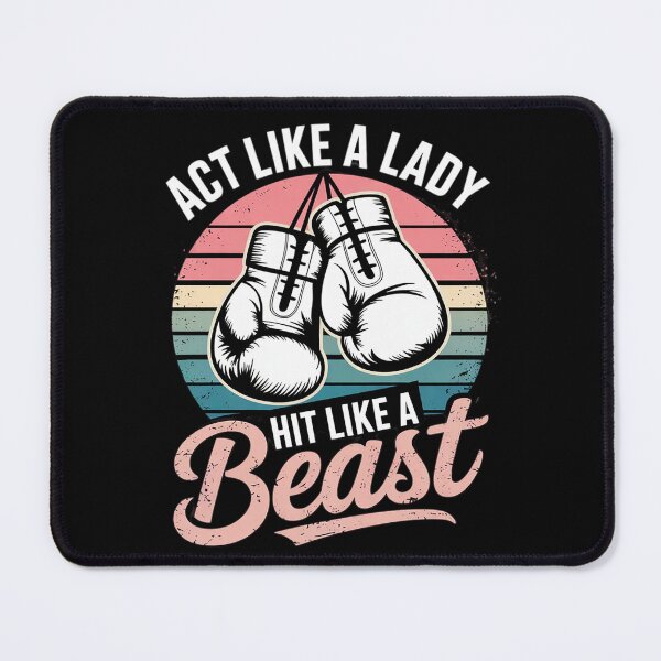 Item preview, Act Like A Lady Hit Like A Beast Boxing Gloves Girl designed and sold by joyouartArt.