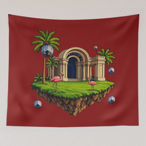 Item preview, Discoland Oasis – Flamingos, Palm Trees & Disco Dreams designed and sold by TipTop GFX.
