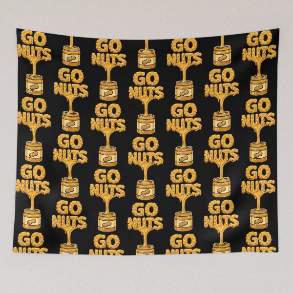 Item preview, Go Nuts Funny Peanut Butter Typography Design designed and sold by TeeTimeTreasure.