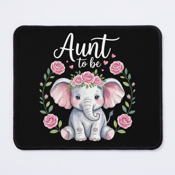 Item preview, Aunt To Be Elephant Baby Shower Floral designed and sold by joyouartArt.