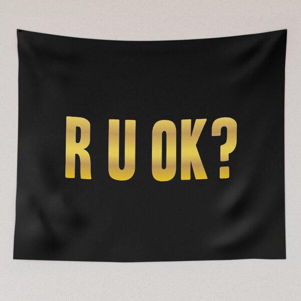 Item preview, R U Ok? In Gold designed and sold by Memes N Lore .