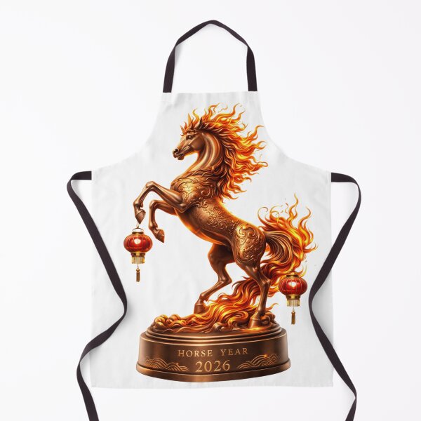 Item preview, Golden Bronze Fire Horse Statue 2026 – Feng Shui Wealth & Success Year of the Horse Art designed and sold by JaaCreativeShop.