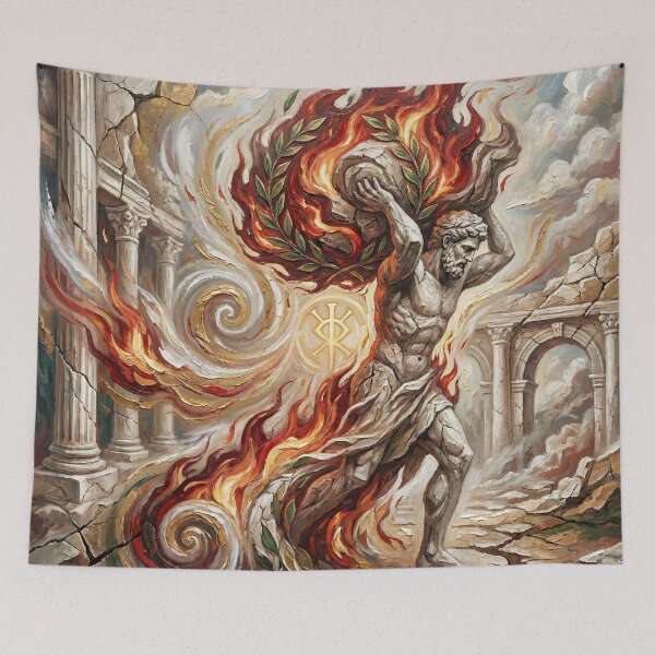 Item preview, The Aeneid – Founding of Destiny | Textured Painterly Epic Illustration designed and sold by SavinMercantile.