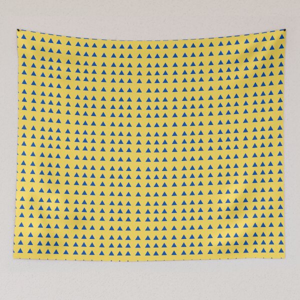 Item preview, Blue triangles on yellow background pattern designed and sold by fev-rocks.