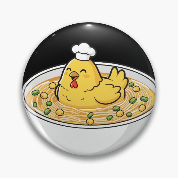 Item preview, Kawaii Chicken Chef Noodle Soup designed and sold by WavesStation.
