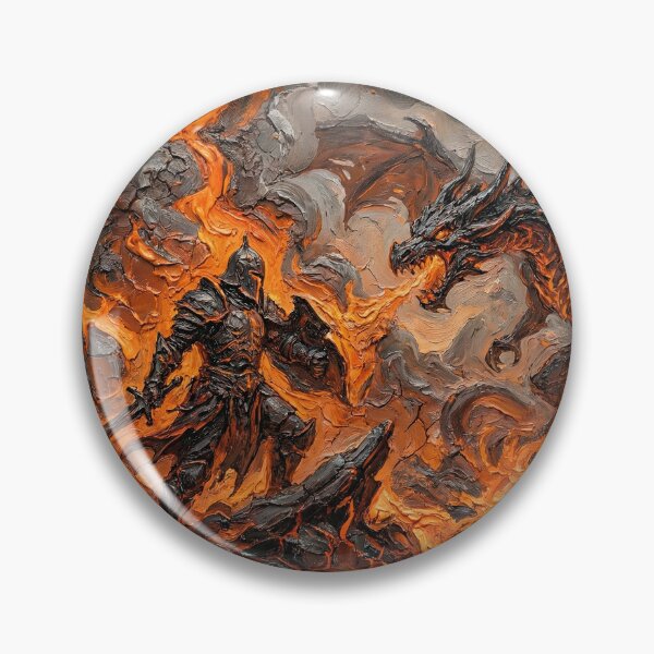 Item preview, Beowulf – The Dragon’s Fate | Textured Painterly Epic Illustration designed and sold by SavinMercantile.