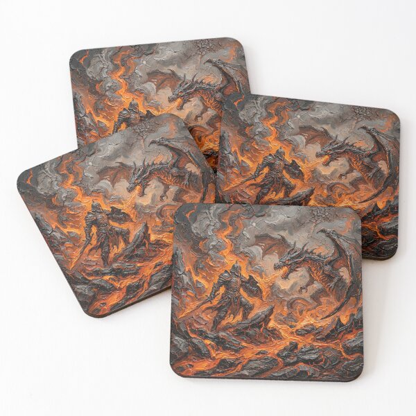 Item preview, Beowulf – The Dragon’s Fate | Textured Painterly Epic Illustration designed and sold by SavinMercantile.